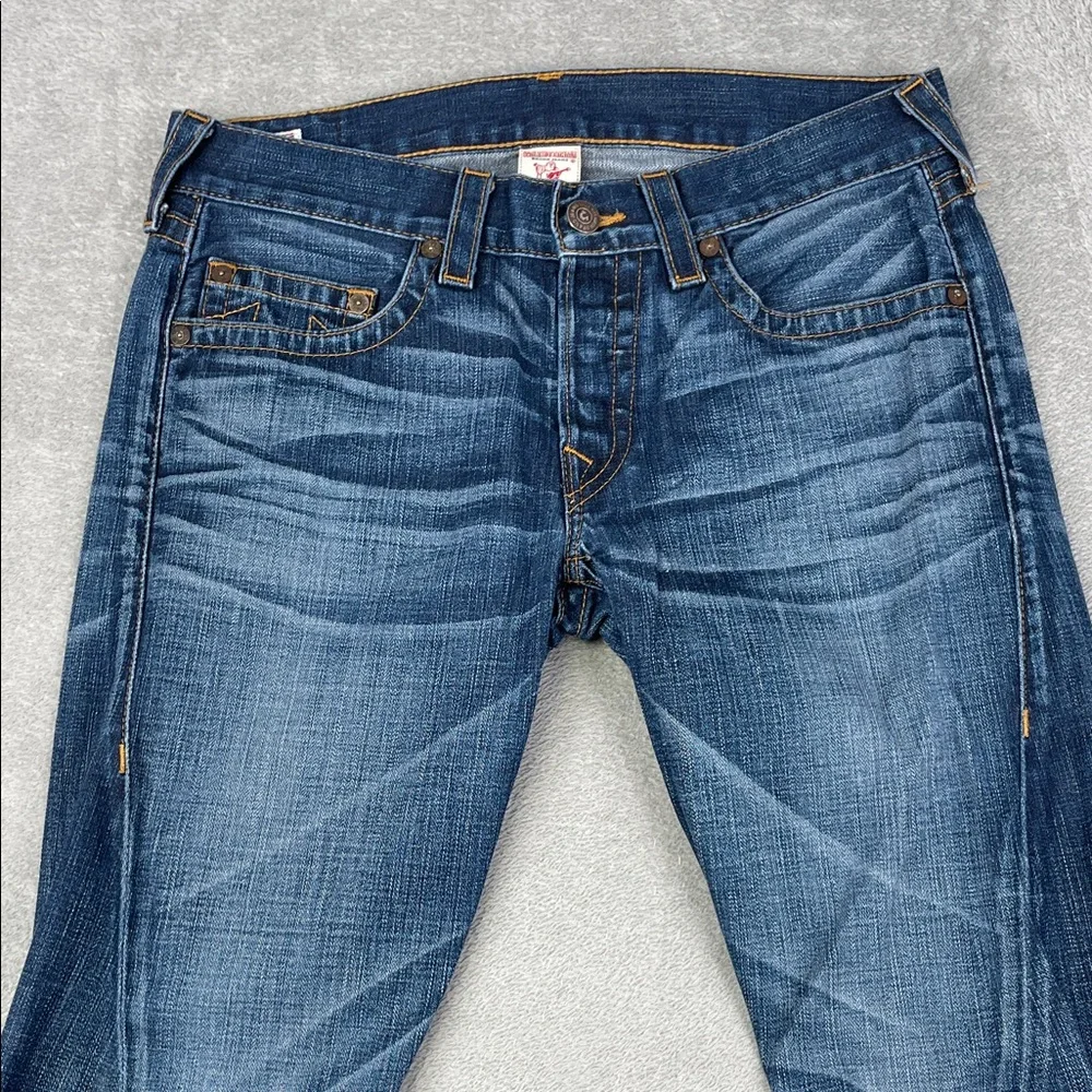 True Religion 34x33 Men's Blue Jeans 112790 Made in USA‎ Y2K Vintage RARE